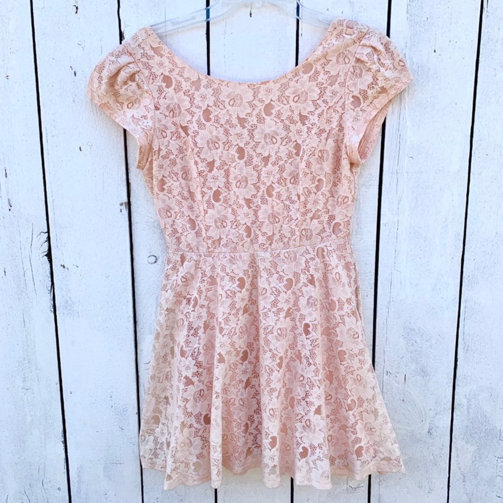 Pink Lace Babydoll Dress